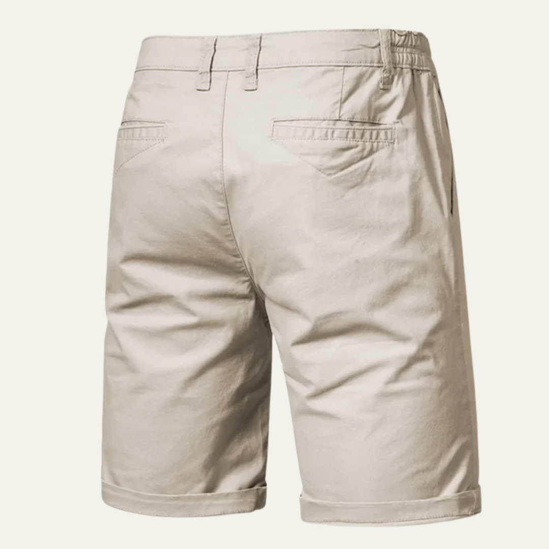 Roseland | Herre Premium bomuld Flat Front sommer shorts