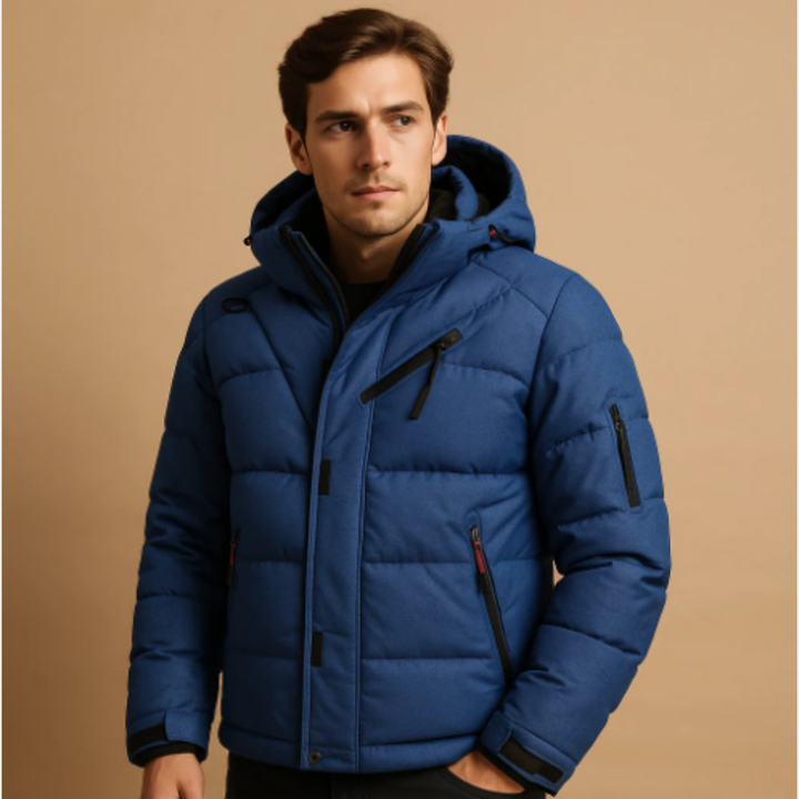 Freja Andersen | Herre varm puffer Parka jakke med Detachable Hood
