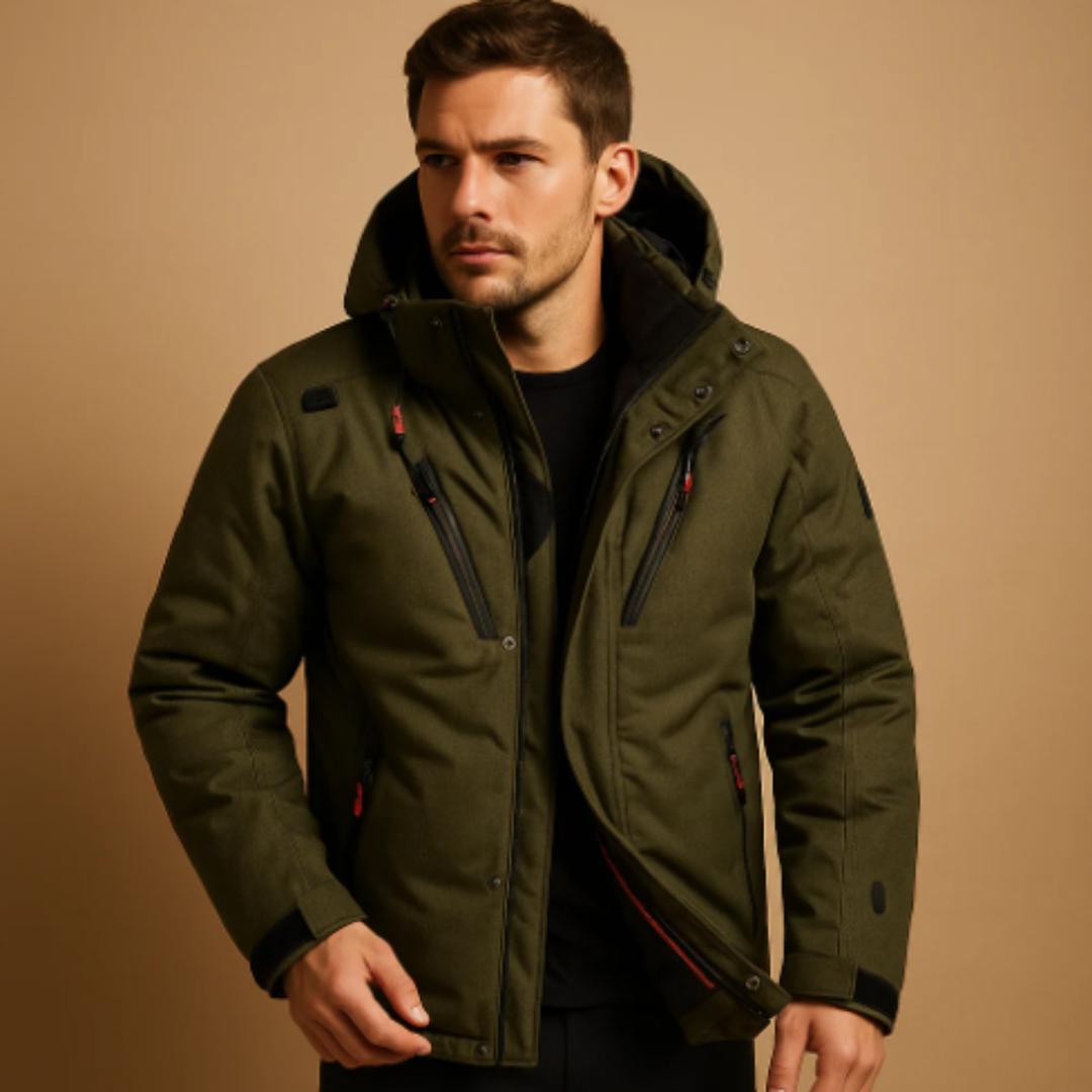 Freja Andersen | Herre varm puffer Parka jakke med Detachable Hood