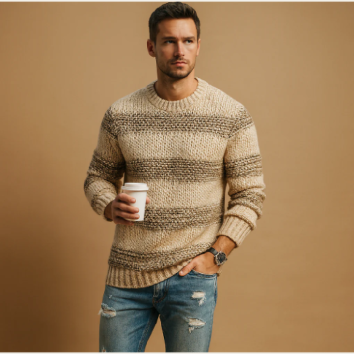 Somerset | Herre strikket Fair Isle Nordic vinter trøje