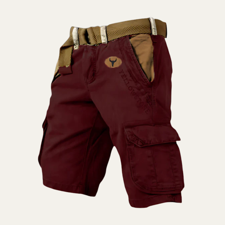 Freja Andersen | Herre Multi Pocket taktisk cargo shorts med bælte