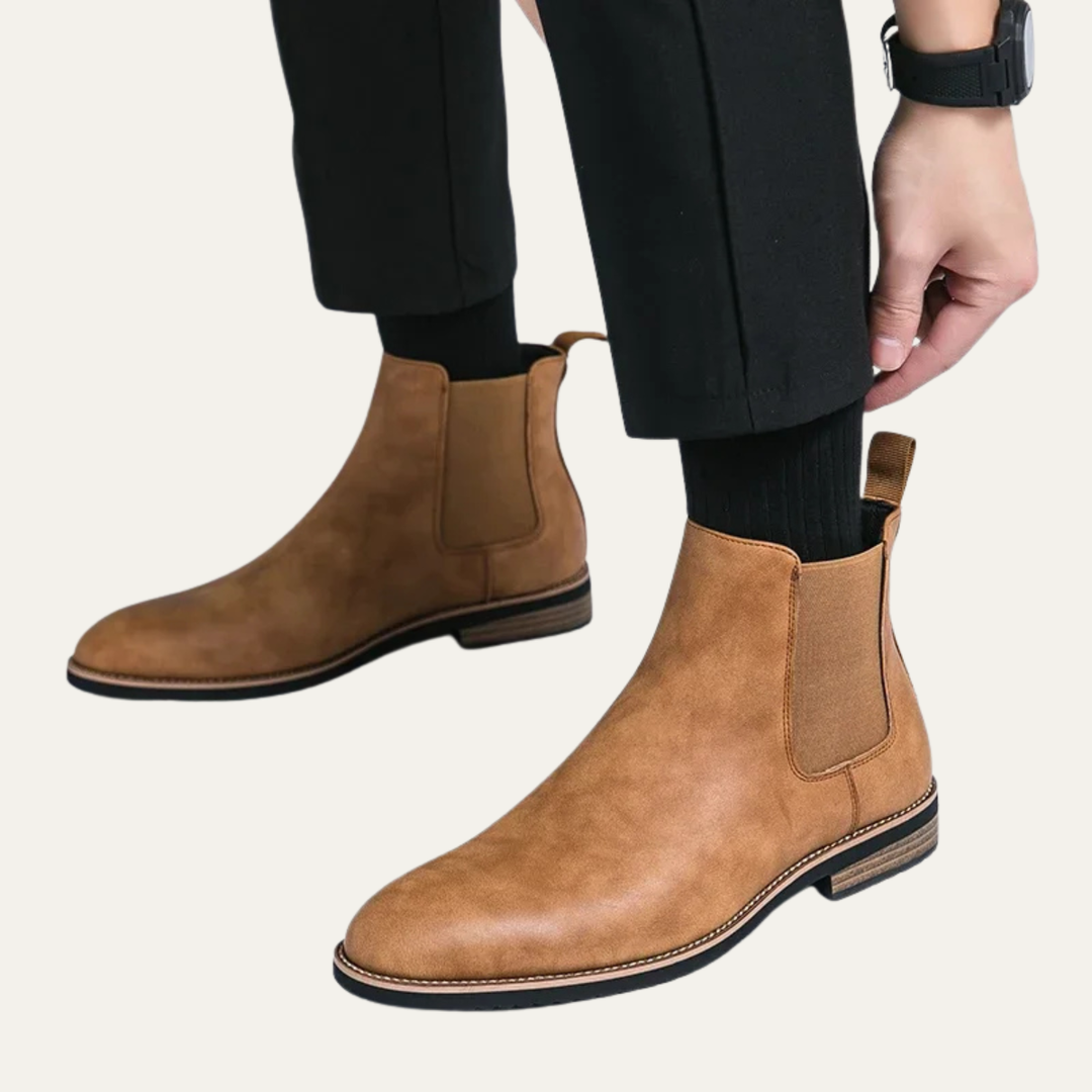 Freja Andersen | Herre Elegant Slip On stilren afslappet Chelsea-støvler
