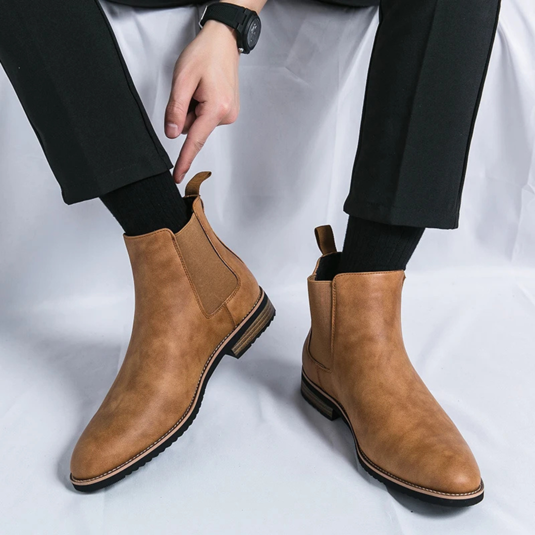 Freja Andersen | Herre Elegant Slip On stilren afslappet Chelsea-støvler