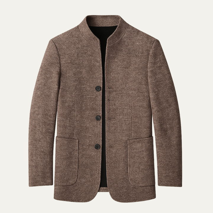 Freja Andersen | Herre varm Fleece stående krave business blazer