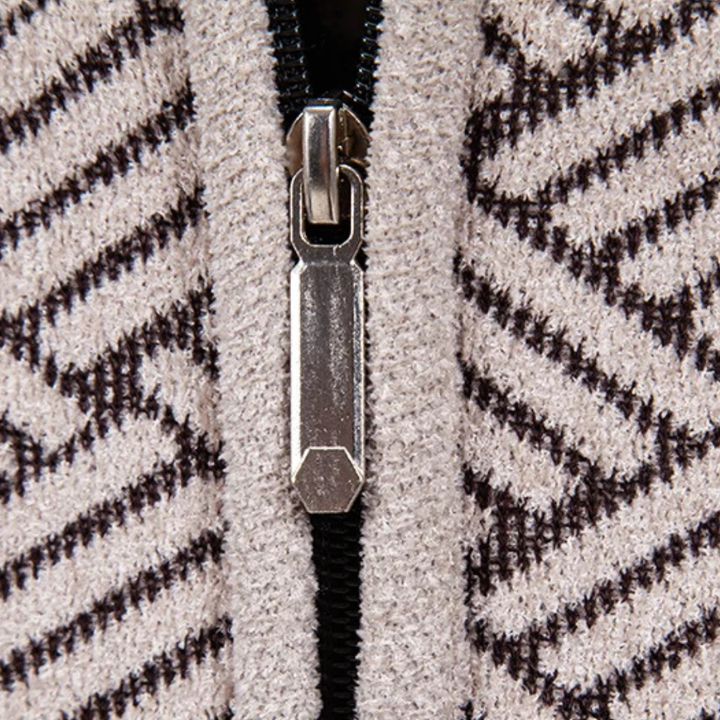 Freja Andersen | Herre varm fleeceforet tyk strikket Full Zip jakke