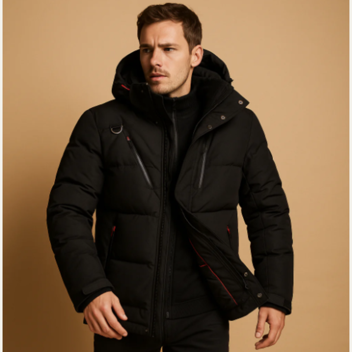Freja Andersen | Herre varm puffer Parka jakke med Detachable Hood