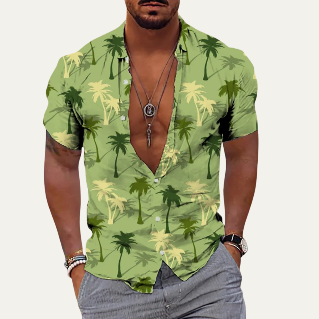 Pinebrook Hill herre Tropical Coconut mønster Hawaiian Beach skjorte