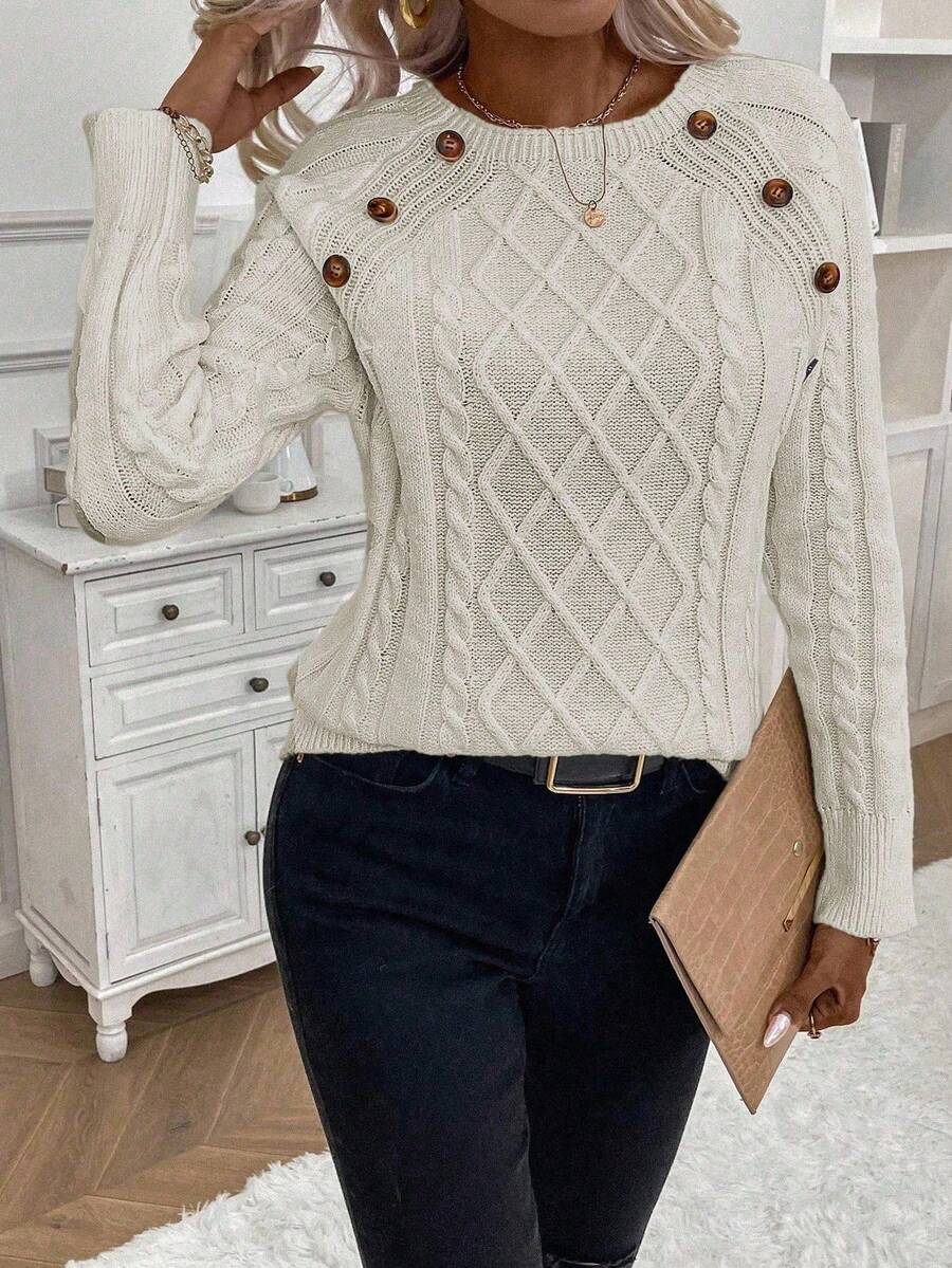 Betsy™ | Knap-detalje kabel jumper — 31