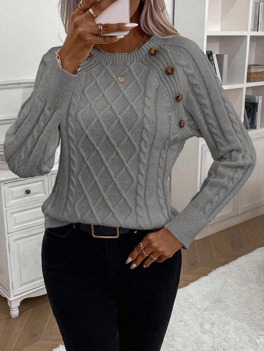 Betsy™ | Knap-detalje kabel jumper — 2