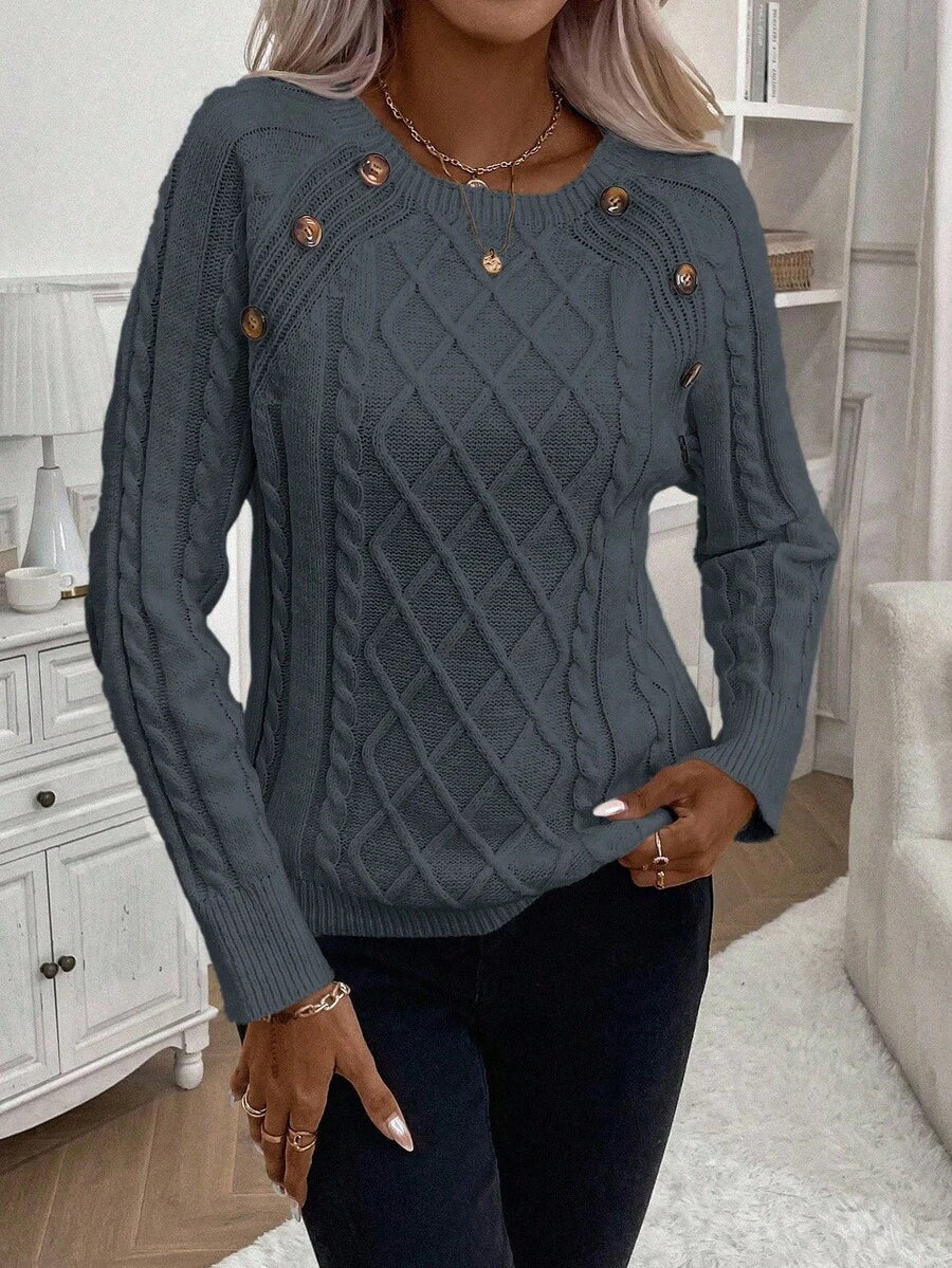 Betsy™ | Knap-detalje kabel jumper — 34