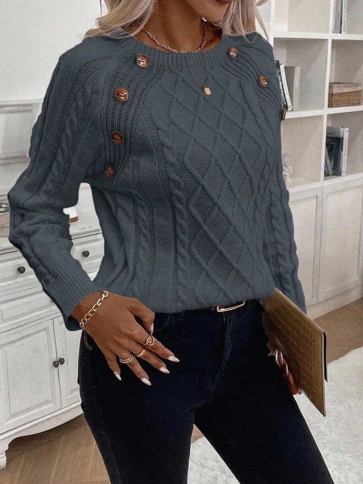 Betsy™ | Knap-detalje kabel jumper — 35