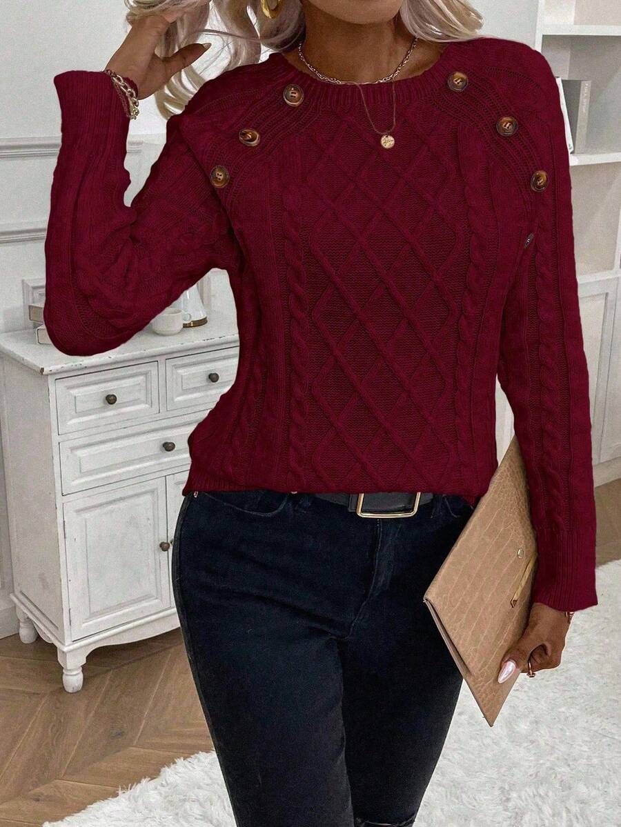 Betsy™ | Knap-detalje kabel jumper — 45