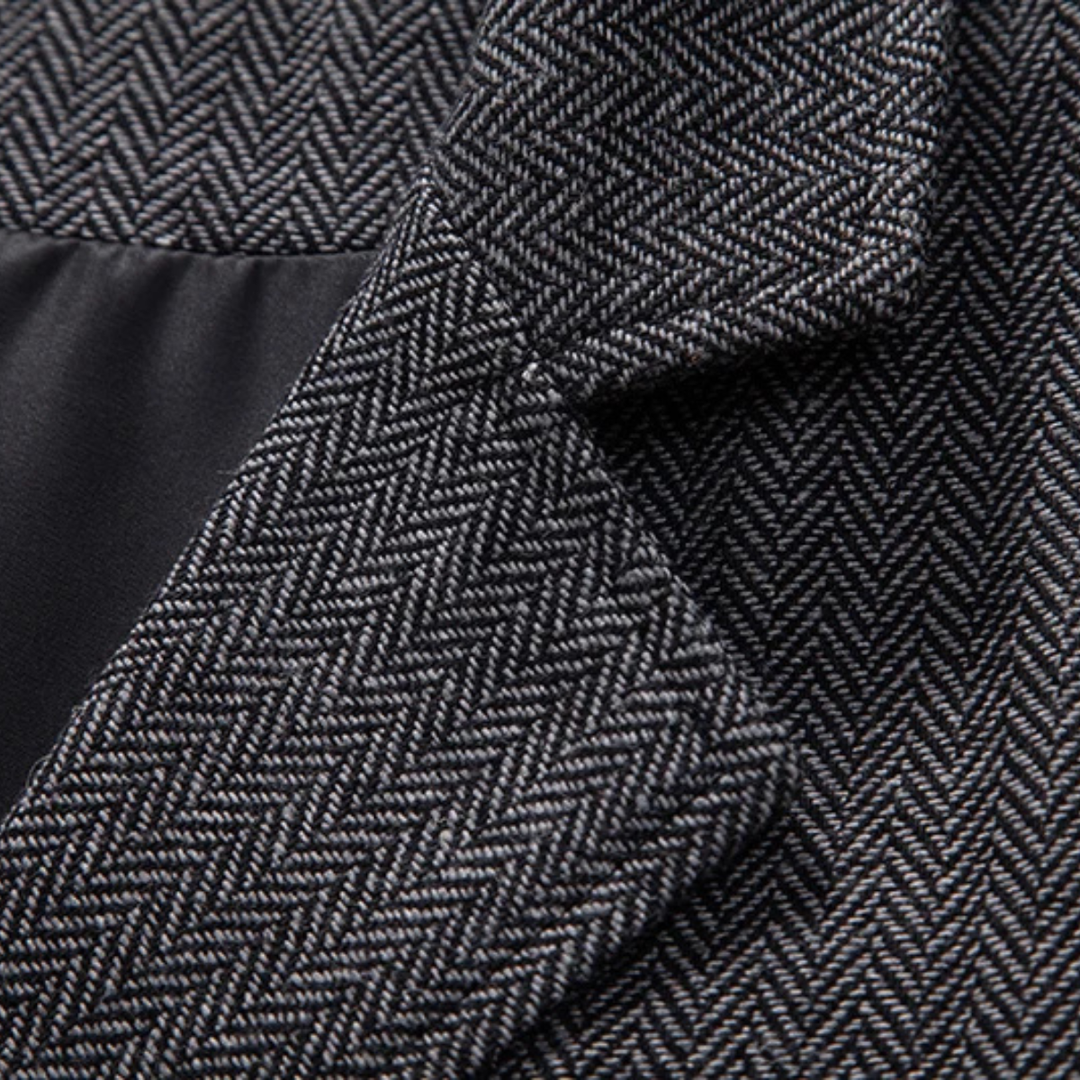 Freja Andersen | Herre tweed Pocket jakkesæt Vest med Chain