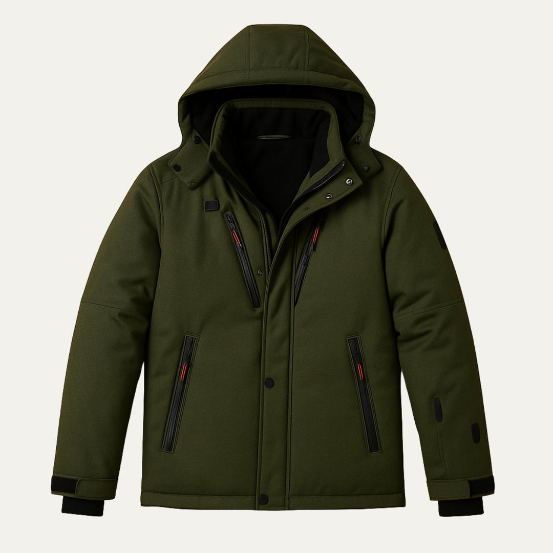 Freja Andersen | Herre varm puffer Parka jakke med Detachable Hood