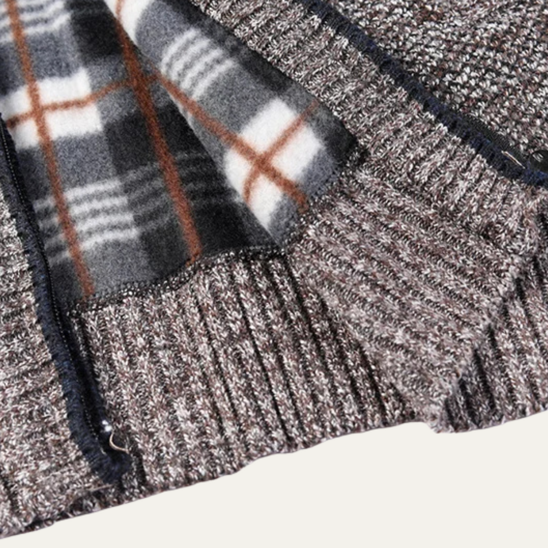 Glasgow | Herre strikket Zip Up vinter cardigan