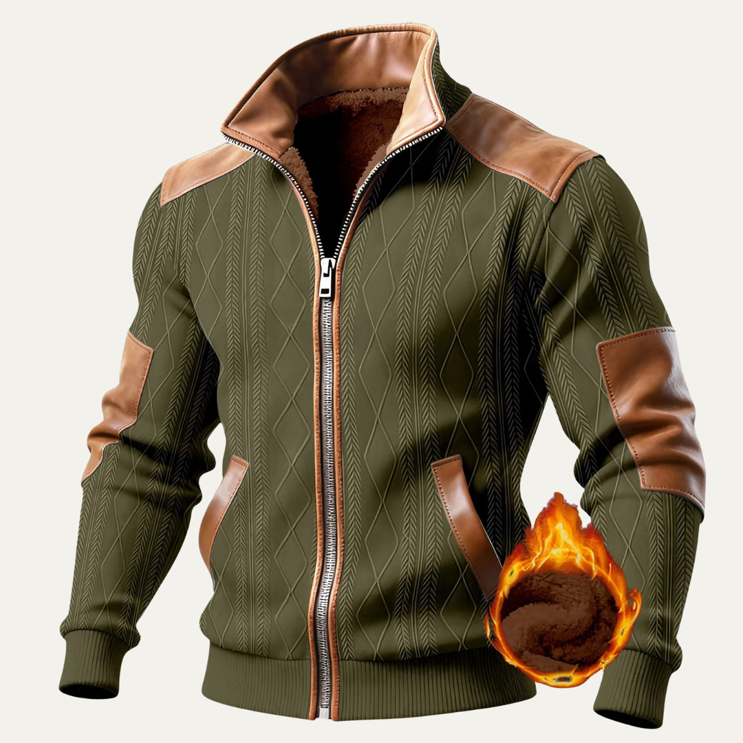 Silverhill Ridge herre strikket fleeceforet varm Zip Up trøje