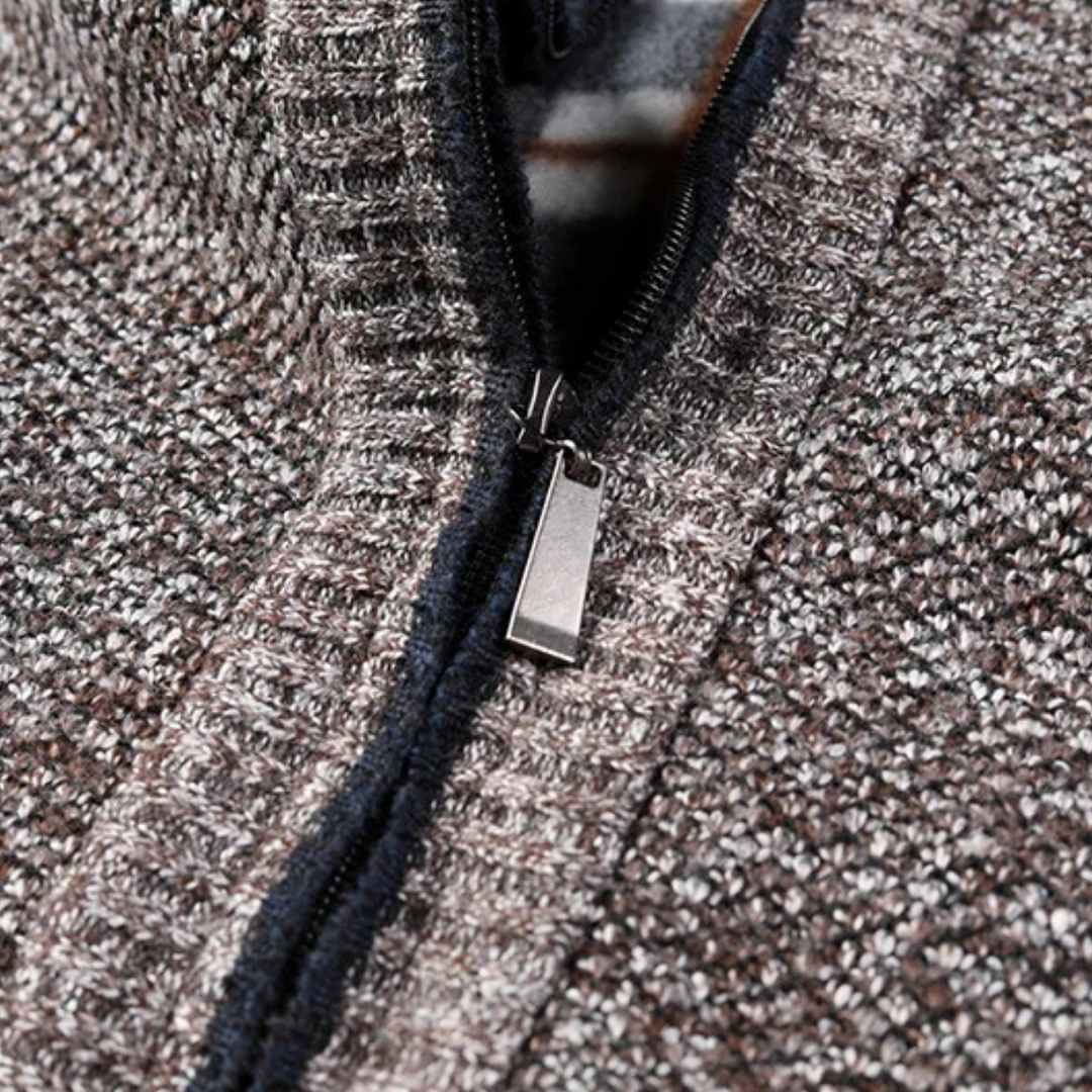 Glasgow | Herre strikket Zip Up vinter cardigan