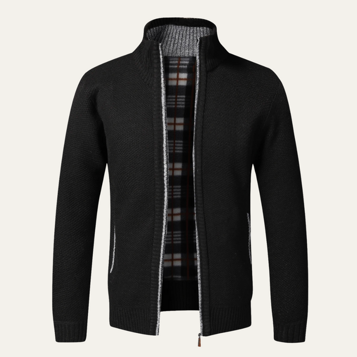 Glasgow | Herre strikket Zip Up vinter cardigan