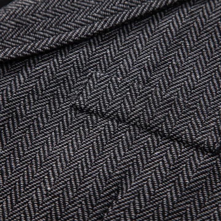 Freja Andersen | Herre tweed Pocket jakkesæt Vest med Chain
