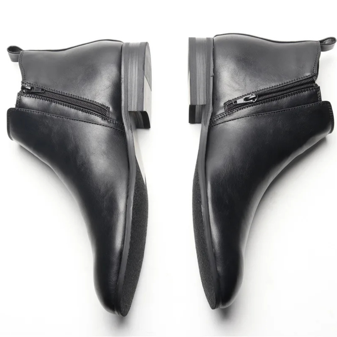 Agrigento | Herre Chelsea læder Ankle støvler med Elastic Side Panels