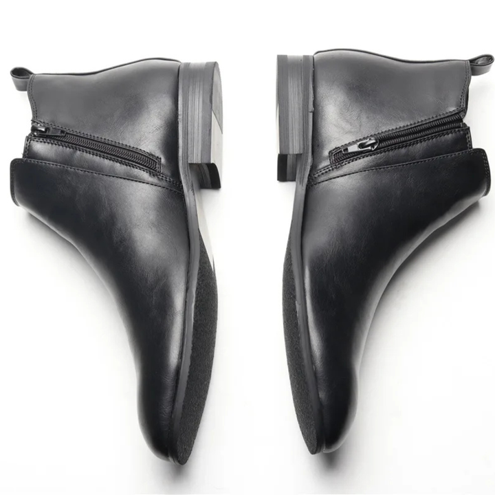 Agrigento | Herre Chelsea læder Ankle støvler med Elastic Side Panels