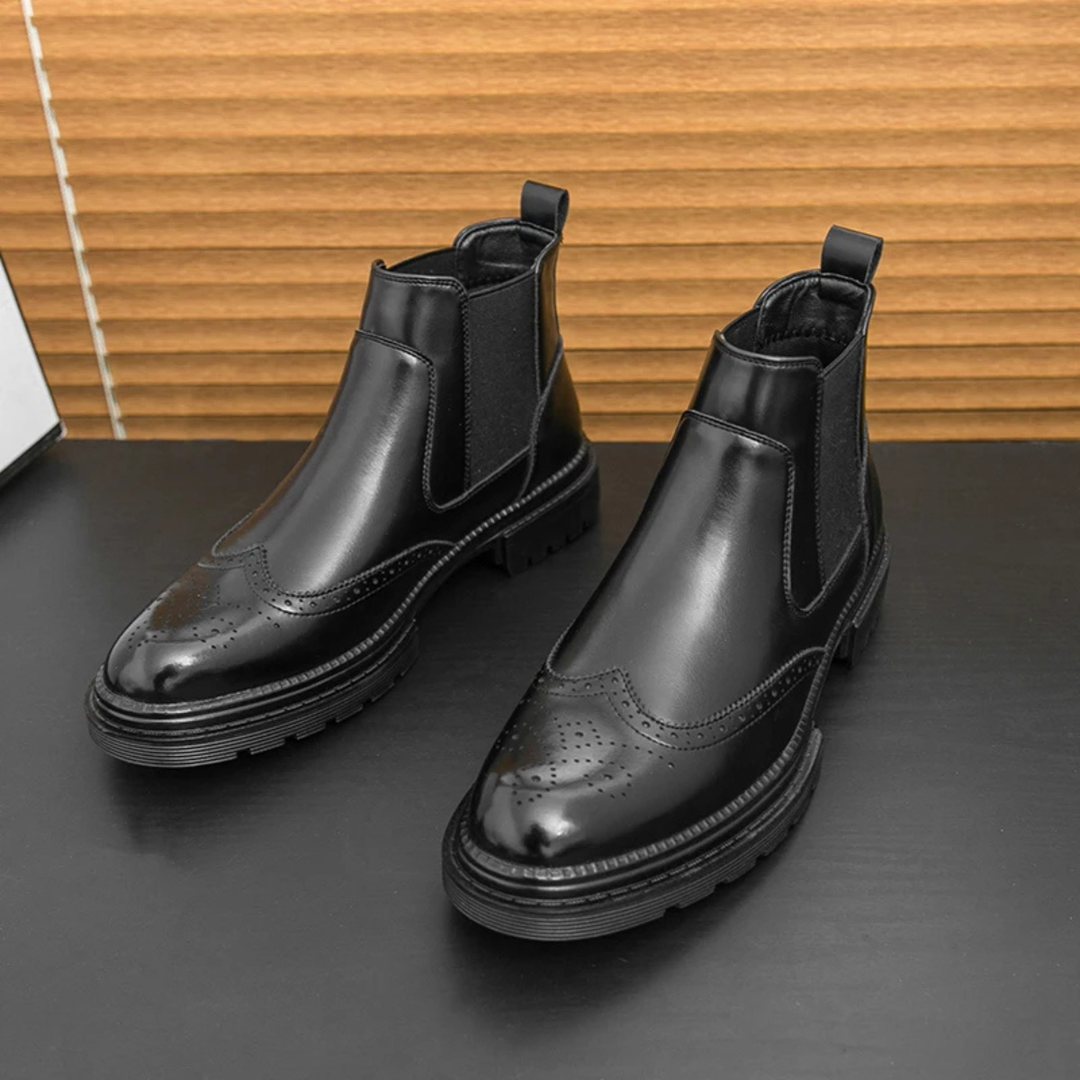 Sarzana | Herre vintage Anti Slip Sole læder Chelsea-støvler