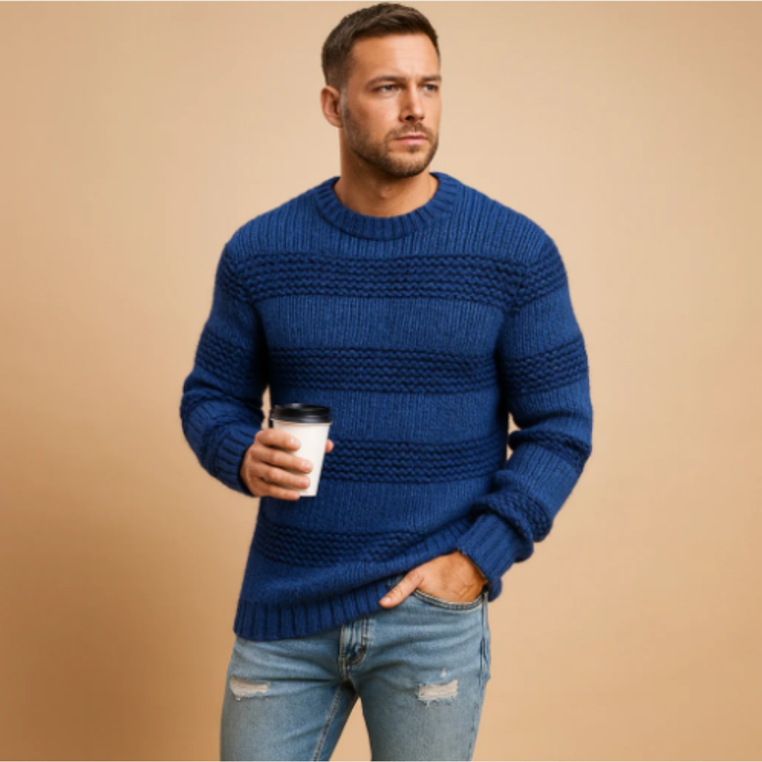 Somerset | Herre strikket Fair Isle Nordic vinter trøje