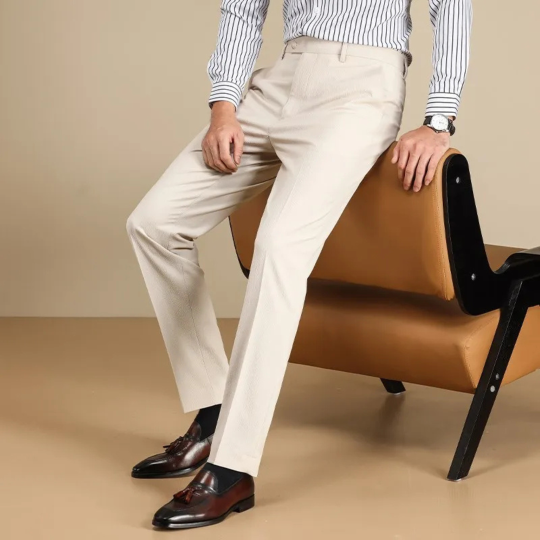 Freja Andersen | Herre Anti-Wrinkle Straight Leg pæne bukser