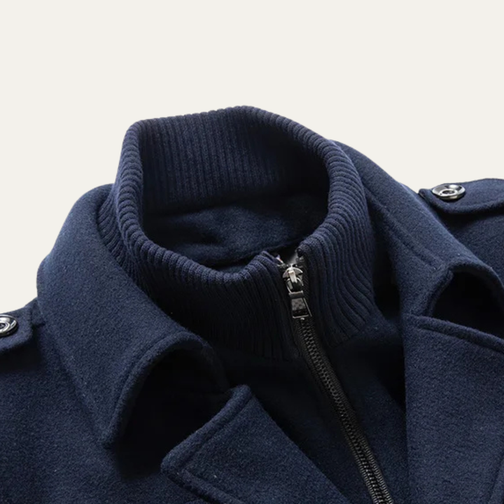 Freja Andersen | Herre Double krave business uld trenchcoat
