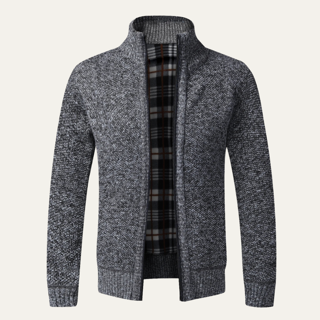 Glasgow | Herre strikket Zip Up vinter cardigan