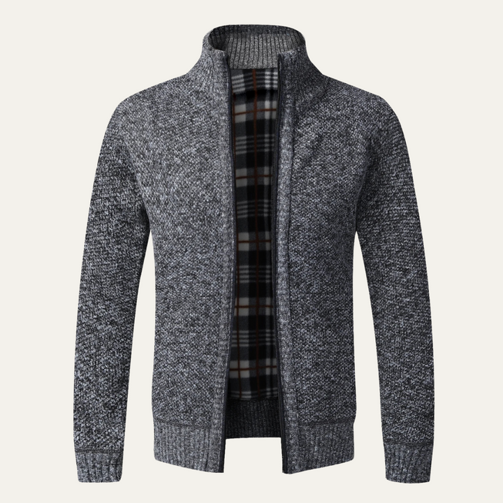 Glasgow | Herre strikket Zip Up vinter cardigan