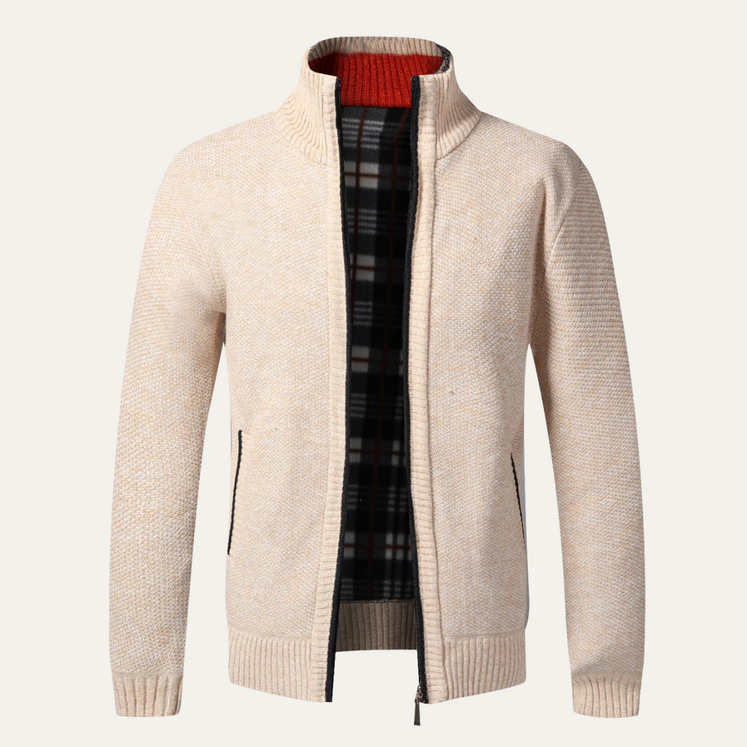 Glasgow | Herre strikket Zip Up vinter cardigan