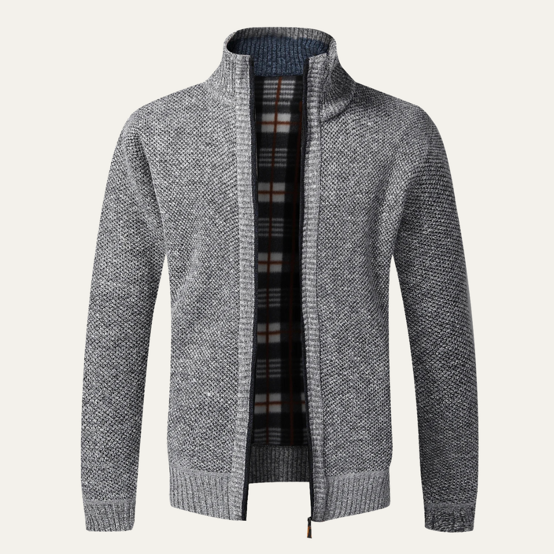 Glasgow | Herre strikket Zip Up vinter cardigan