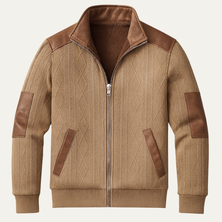 Silverhill Ridge herre strikket fleeceforet varm Zip Up trøje