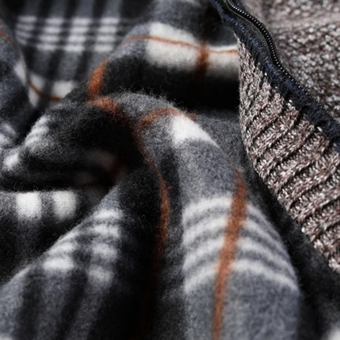 Glasgow | Herre strikket Zip Up vinter cardigan