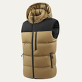 Freja Andersen | Herre varm med hætte vinter puffer vest med lynlåslommer