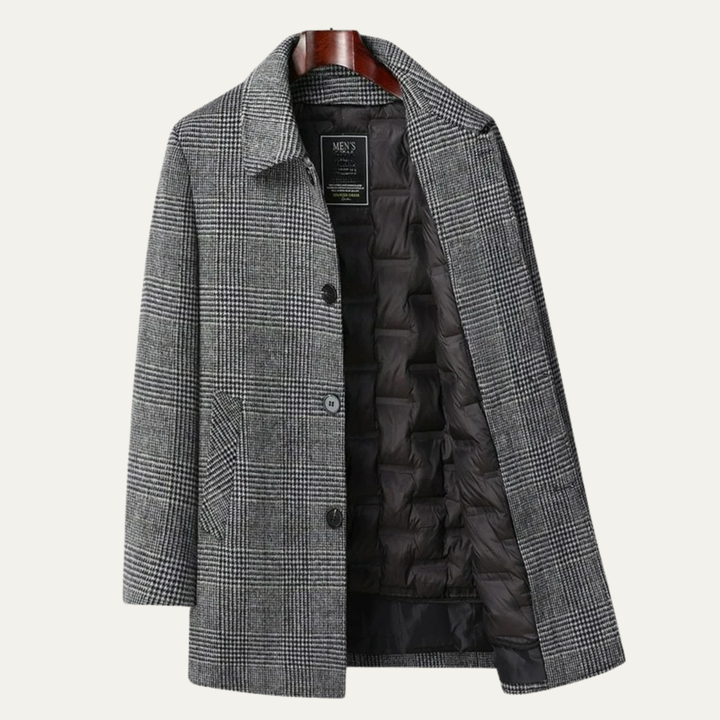 Freja Andersen | Herre vinter mellemlang uld Down Overcoat