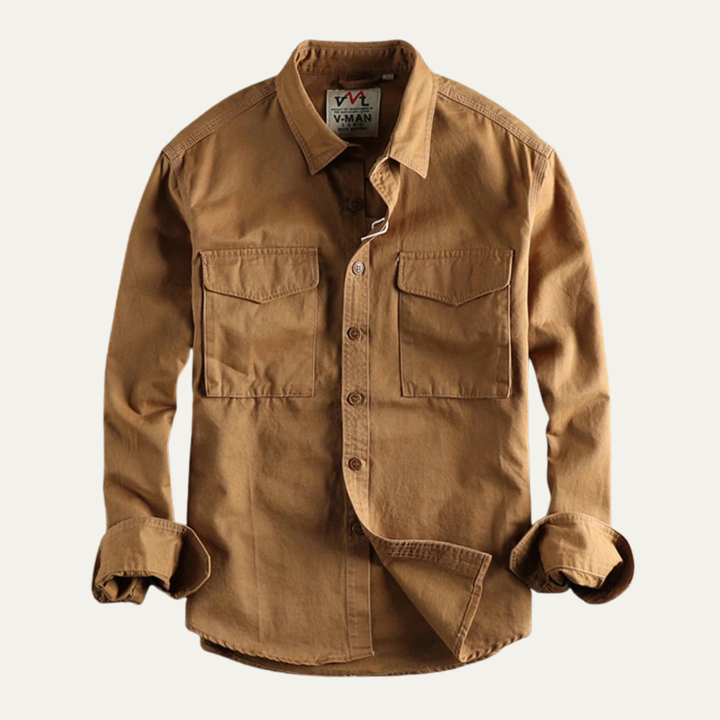 Freja Andersen | Herre vintage Canvas Cargo skjortejakke