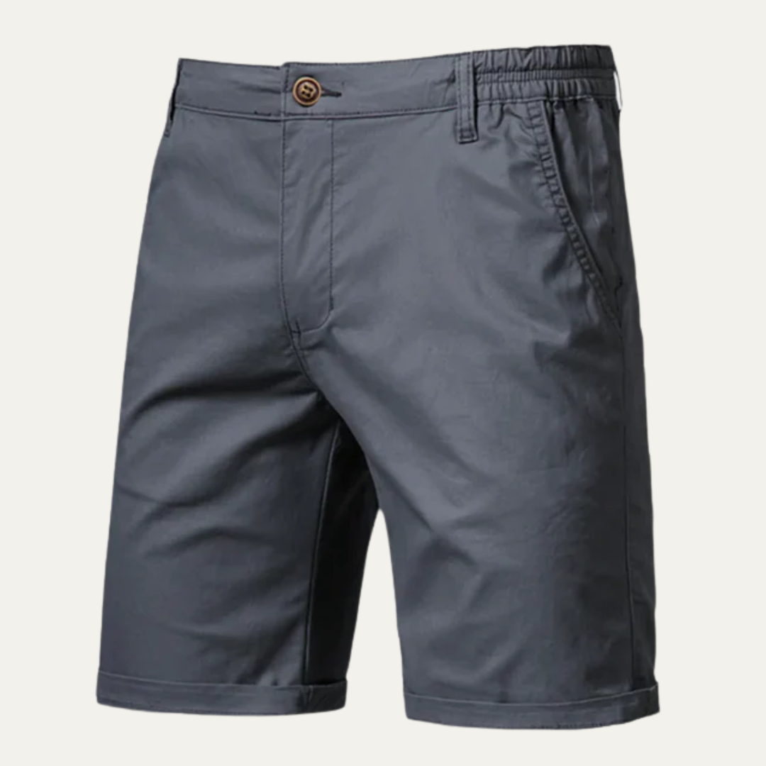 Roseland | Herre Premium bomuld Flat Front sommer shorts