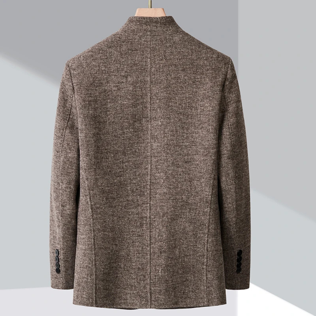 Freja Andersen | Herre varm Fleece stående krave business blazer