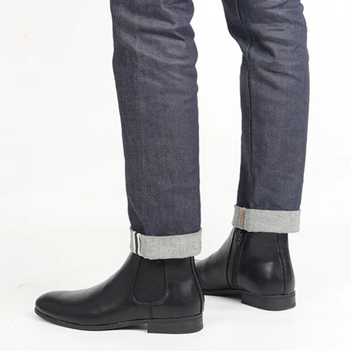 Agrigento | Herre Chelsea læder Ankle støvler med Elastic Side Panels