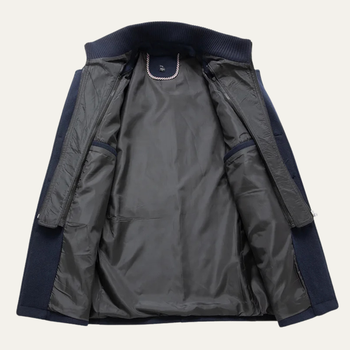 Freja Andersen | Herre Double krave business uld trenchcoat