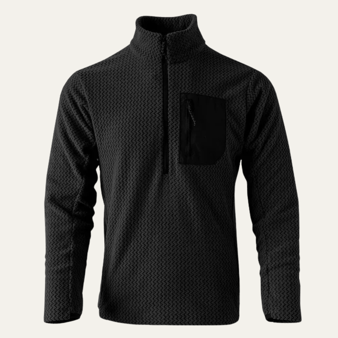 Freja Andersen | Herre kashmir Wavy Texture trøje med Chest Pocket