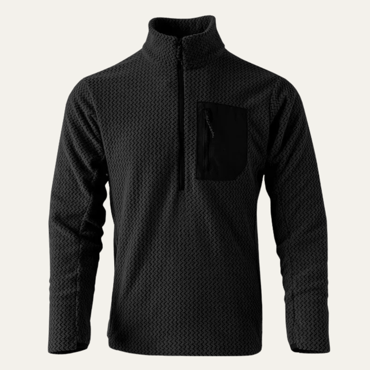 Freja Andersen | Herre kashmir Wavy Texture trøje med Chest Pocket