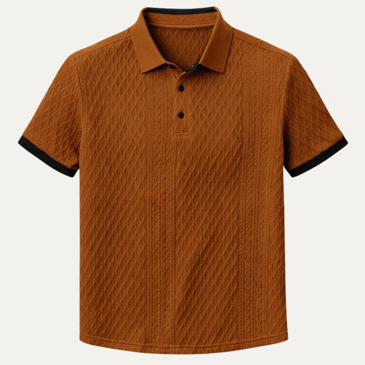 Crestview Ridge herre sommer tekstureret poloshirt med Contrast krave
