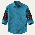 Westbury Hill herre Two Tone Patchwork Western afslappet denim skjorte