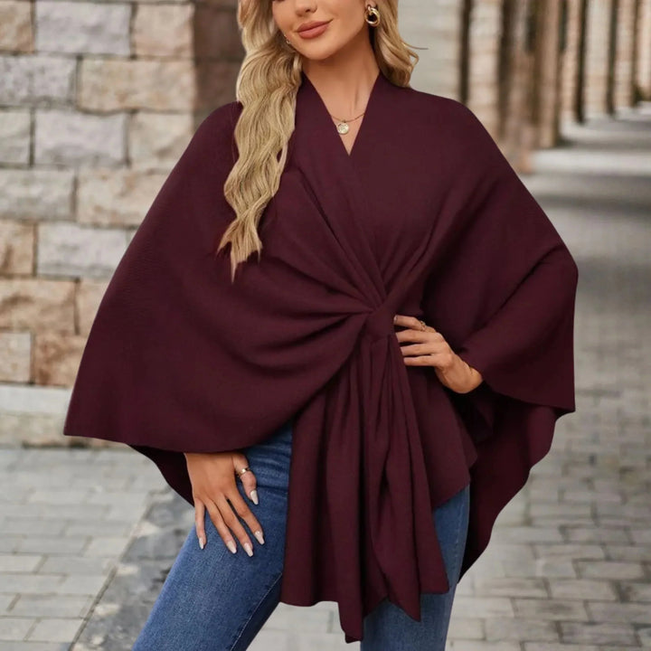 Briana™ | Elegant draperet poncho — 10