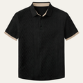 Cedarcrest Park herre elegant tekstureret poloshirt med Contrast krave
