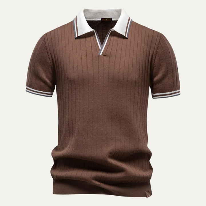 Freja Andersen | Herre strik poloshirt