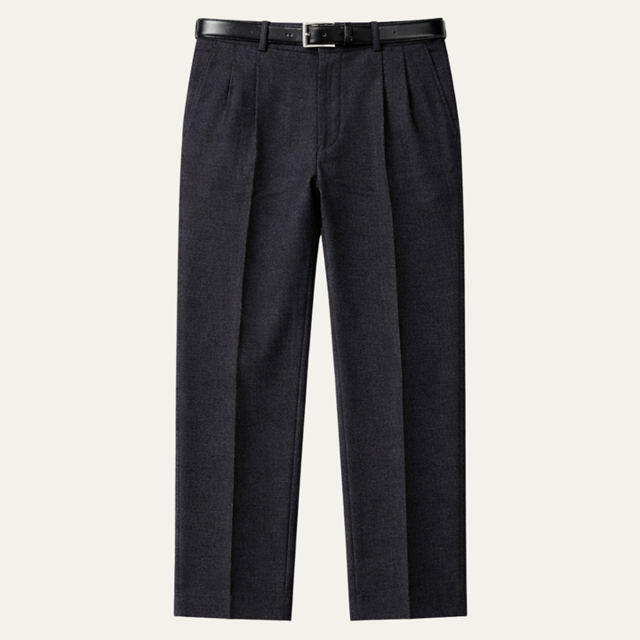 Freja Andersen | Herre Double plisserede Straight Leg pæne bukser